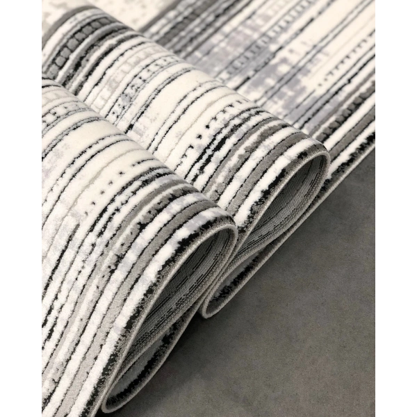 Pera Koleksiyonu %100 Akrilik Dokuma Lüks Saçaklı Halı 4508 Gri