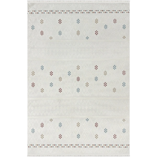 Pietra Koleksiyonu Dekoratif Modern Saçaklı Halı 8203 Multi