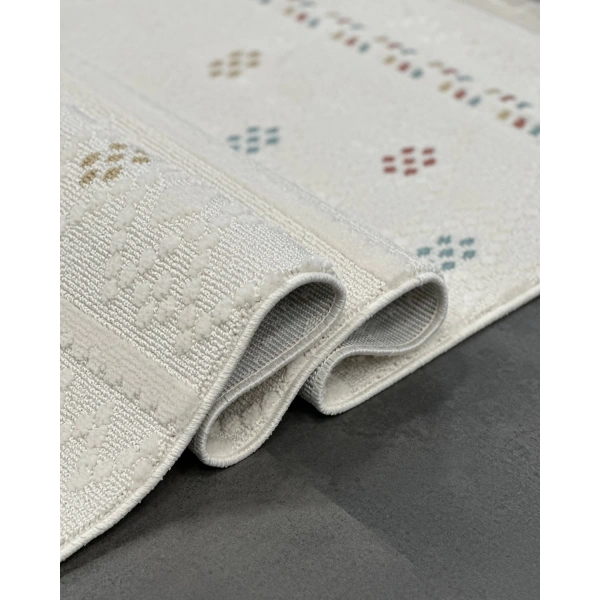 Pietra Koleksiyonu Dekoratif Modern Saçaklı Halı 8203 Multi