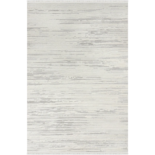 Pietra Koleksiyonu Dekoratif Modern Saçaklı Halı 8204 Krem