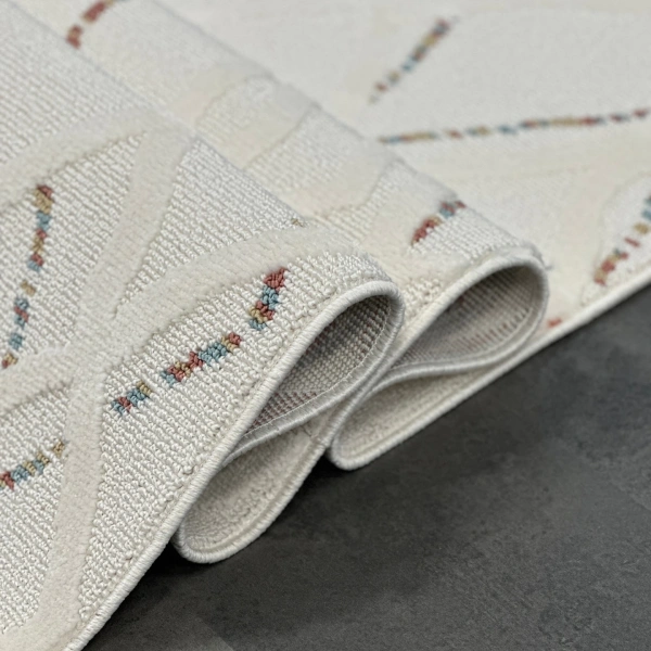 Pietra Koleksiyonu Dekoratif Modern Saçaklı Halı 8206 Multi