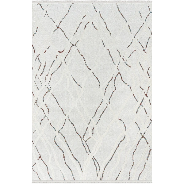 Pietra Koleksiyonu Dekoratif Modern Saçaklı Halı 8207 Multi