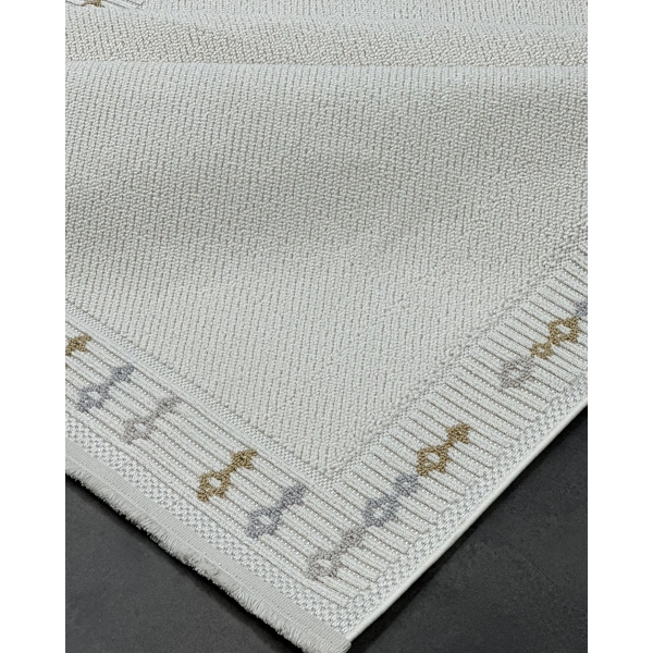 Pietra Koleksiyonu Dekoratif Modern Saçaklı Halı 8208 Sarı