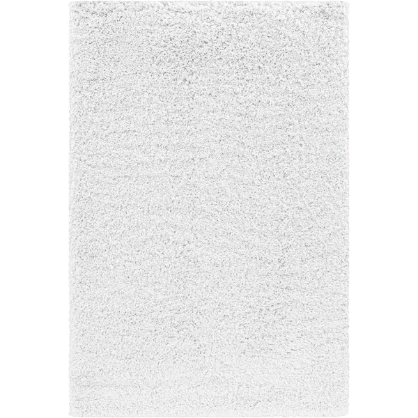 Puffy Koleksiyonu Shaggy Uzun Tüylü Halı 4001 Beyaz