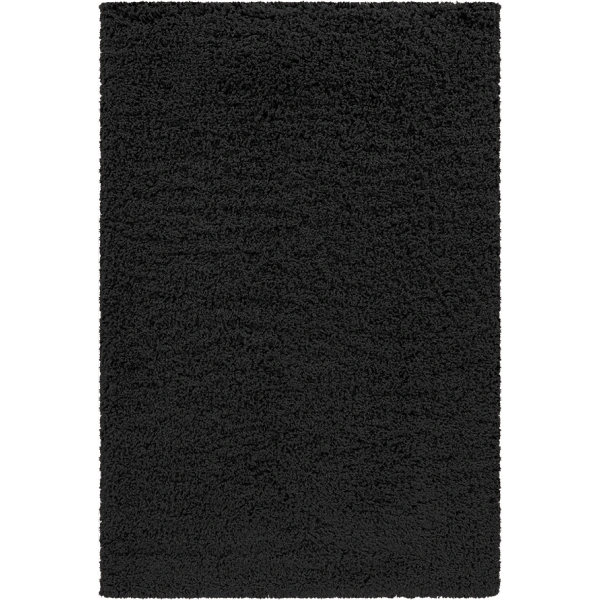 Puffy Koleksiyonu Shaggy Uzun Tüylü Halı 4006 Siyah