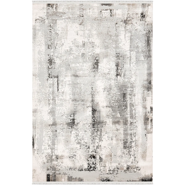 Rustik Koleksiyonu Akrilik Dokuma Saçaklı Halı 3201 Gri