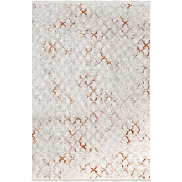 Rustik Koleksiyonu Akrilik Dokuma Saçaklı Halı 3202 Terra