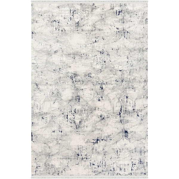 Rustik Koleksiyonu Akrilik Dokuma Saçaklı Halı 3203 Mavi