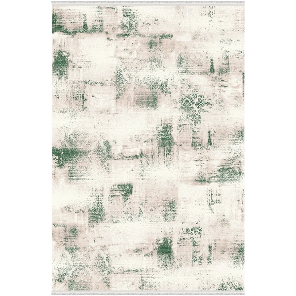 Rustik Koleksiyonu Akrilik Dokuma Saçaklı Halı 3208 Yeşil