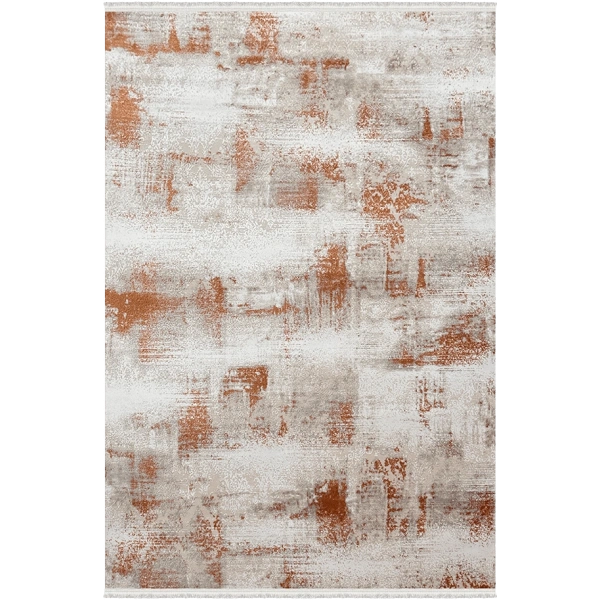 Rustik Koleksiyonu Akrilik Dokuma Saçaklı Halı 3209 Terra