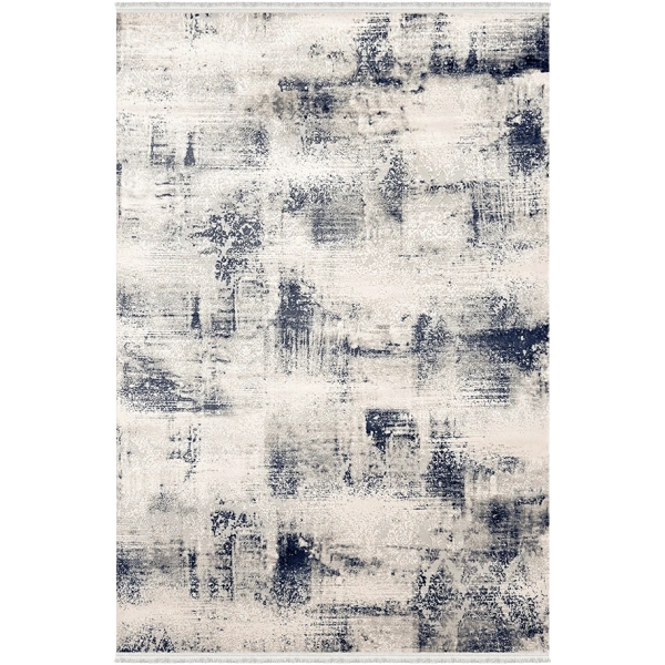 Rustik Koleksiyonu Akrilik Dokuma Saçaklı Halı 3210 Mavi