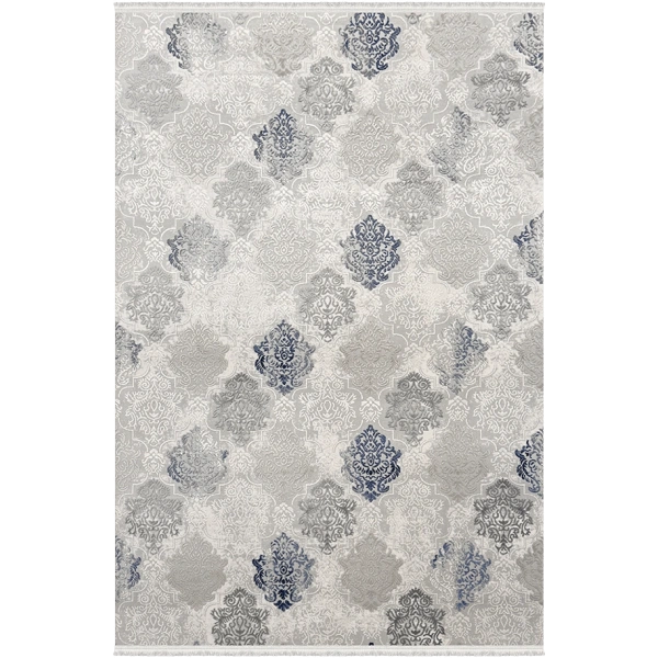 Rustik Koleksiyonu Akrilik Dokuma Saçaklı Halı 3212 Mavi