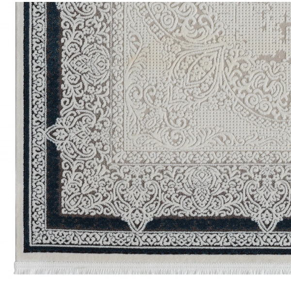 Seyran Ahlat Koleksiyonu %100 Akrilik Kalın ve sık Dokuma Halı 7051 Mavi