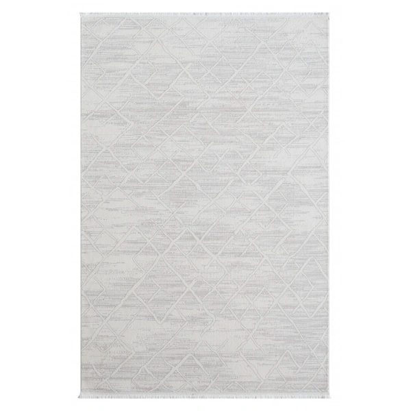 Seyran Asya Koleksiyonu %100 Akrilik Kalın Saçaklı Halı 522 Gri