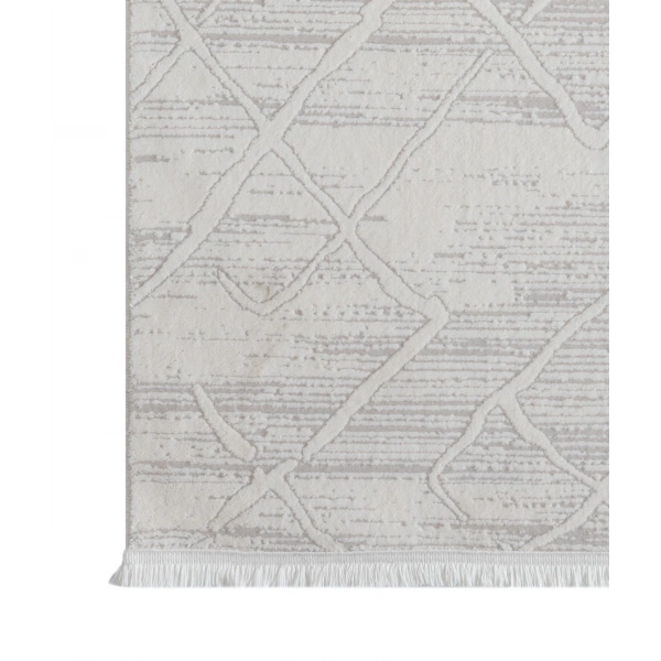 Seyran Asya Koleksiyonu %100 Akrilik Kalın Saçaklı Halı 522 Gri