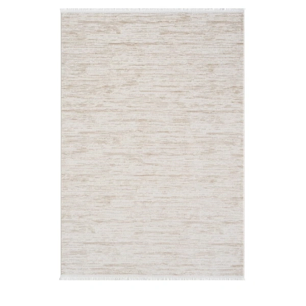 Seyran Asya Koleksiyonu %100 Akrilik Kalın Saçaklı Halı 523 Krem