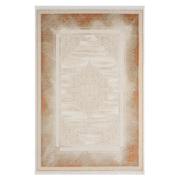 Seyran Asya Koleksiyonu %100 Akrilik Kalın Saçaklı Halı 525 Terra