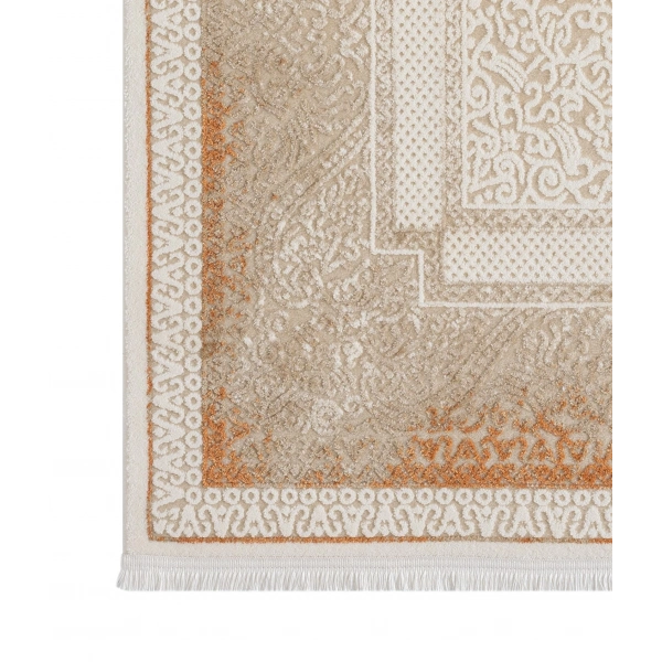 Seyran Asya Koleksiyonu %100 Akrilik Kalın Saçaklı Halı 525 Terra