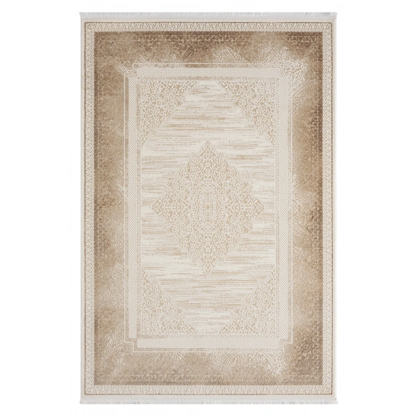 Seyran Asya Koleksiyonu %100 Akrilik Kalın Saçaklı Halı 525 Vizon