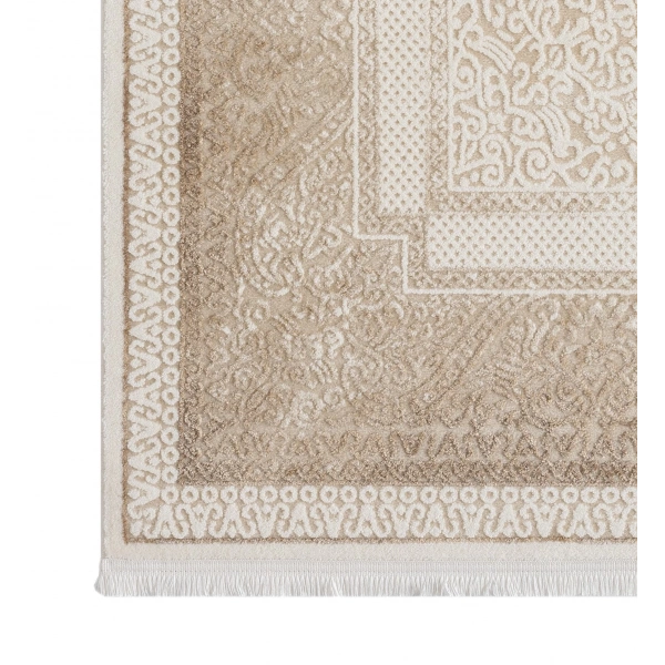 Seyran Asya Koleksiyonu %100 Akrilik Kalın Saçaklı Halı 525 Vizon