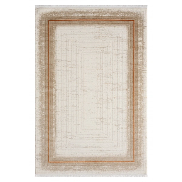 Seyran Asya Koleksiyonu %100 Akrilik Kalın Saçaklı Halı 526 Terra