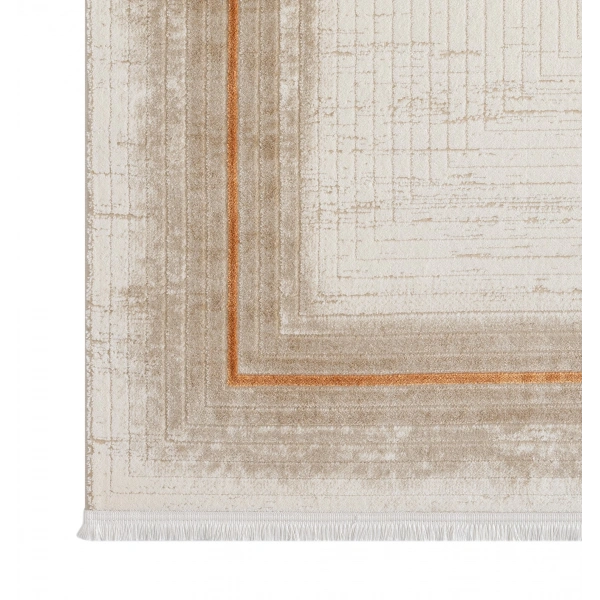 Seyran Asya Koleksiyonu %100 Akrilik Kalın Saçaklı Halı 526 Terra