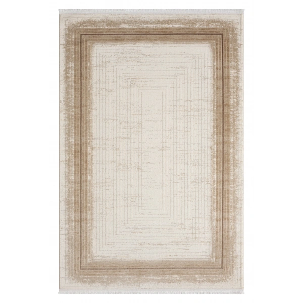 Seyran Asya Koleksiyonu %100 Akrilik Kalın Saçaklı Halı 526 Vizon