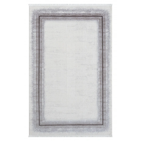 Seyran Asya Koleksiyonu %100 Akrilik Kalın Saçaklı Halı 530 Antrasit