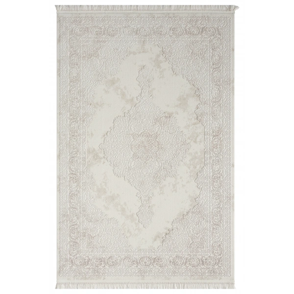 Seyran Avangard Koleksiyonu %100 Akrilik Kalın Sık Dokuma Halı 2031 Krem