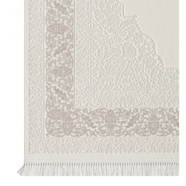 Seyran Avangard Koleksiyonu %100 Akrilik Kalın Sık Dokuma Halı 2034 Krem