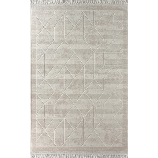 Seyran Avangard Koleksiyonu %100 Akrilik Kalın Sık Dokuma Halı 2035 Bej