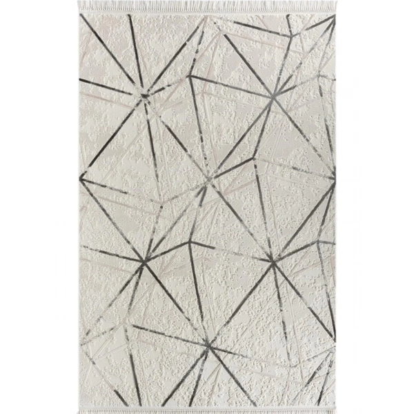 Seyran Avangard Koleksiyonu %100 Akrilik Kalın Sık Dokuma Halı 2035 Gri