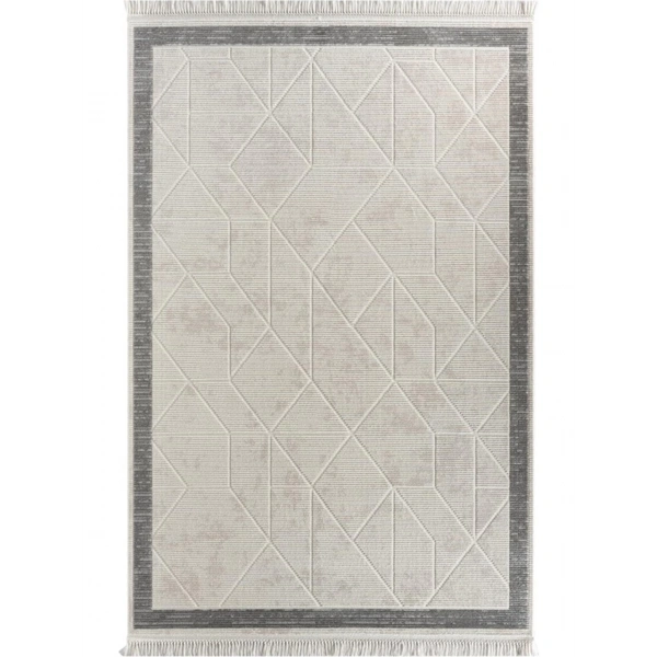 Seyran Avangard Koleksiyonu %100 Akrilik Kalın Sık Dokuma Halı 2036 Gri