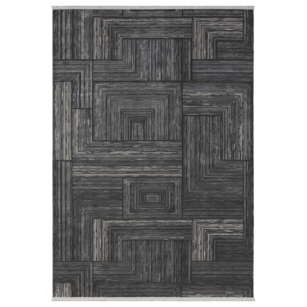 Seyran Gustoo Koleksiyonu Tozumaz Kolay Temizlenir Halı 902 Antrasit