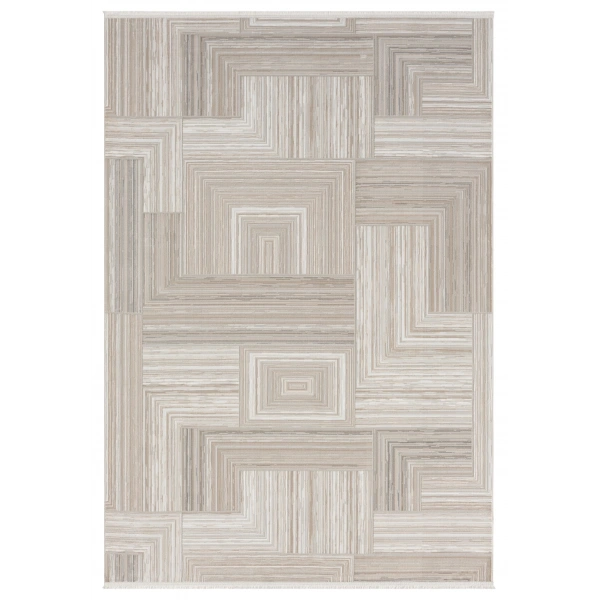 Seyran Gustoo Koleksiyonu Tozumaz Kolay Temizlenir Halı 902 Bej