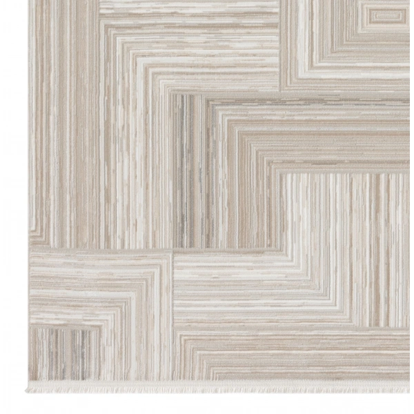 Seyran Gustoo Koleksiyonu Tozumaz Kolay Temizlenir Halı 902 Bej