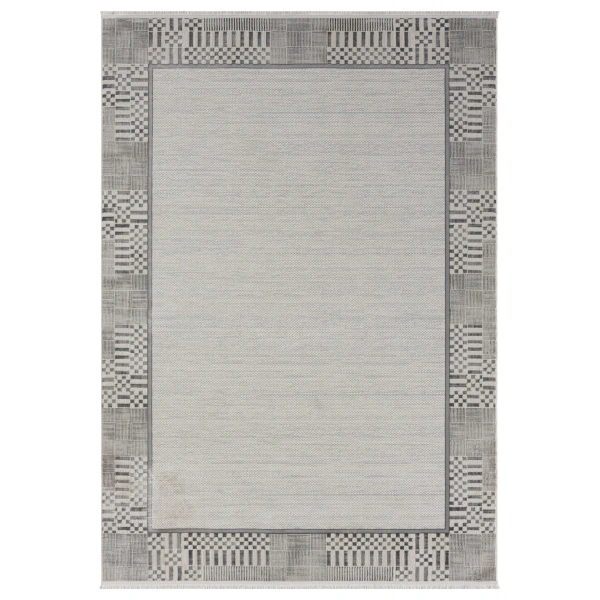 Seyran Gustoo Koleksiyonu Tozumaz Kolay Temizlenir Halı 904 Gri