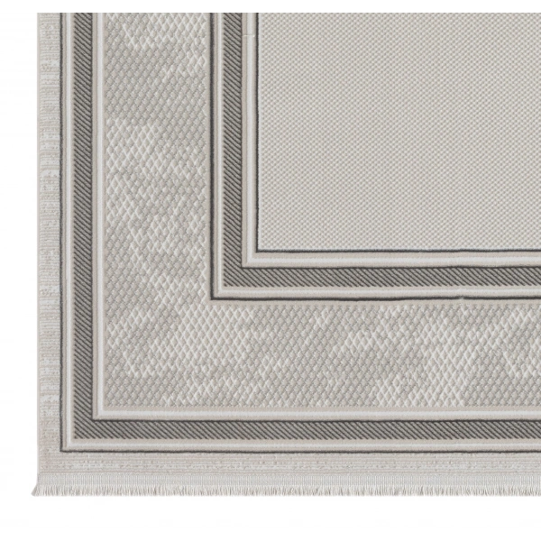 Seyran Gustoo Koleksiyonu Tozumaz Kolay Temizlenir Halı 905 Gri