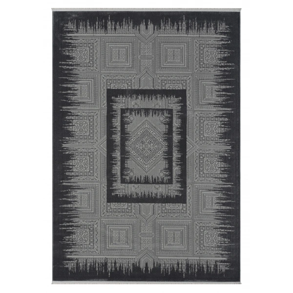 Seyran Gustoo Koleksiyonu Tozumaz Kolay Temizlenir Halı 907 Gri