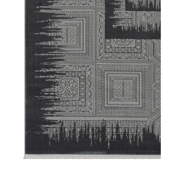 Seyran Gustoo Koleksiyonu Tozumaz Kolay Temizlenir Halı 907 Gri