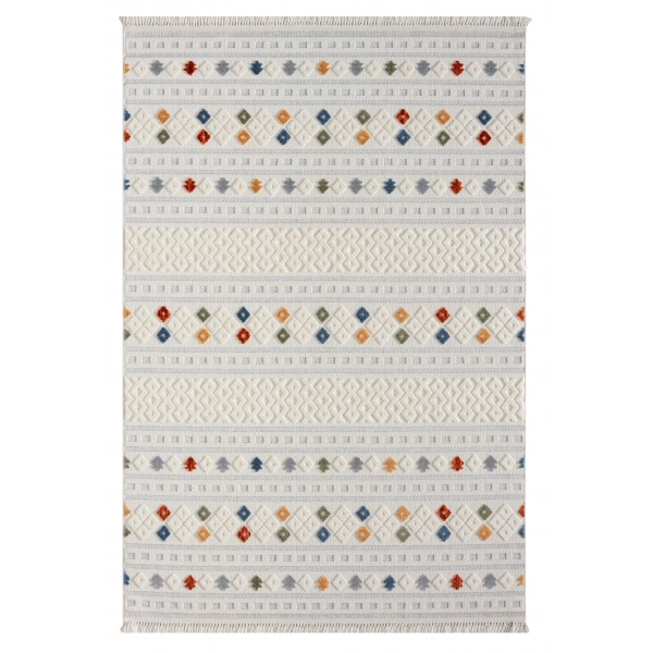 Seyran İbiza Koleksiyonu İskandinav Dekoratif Halı 151 Multi