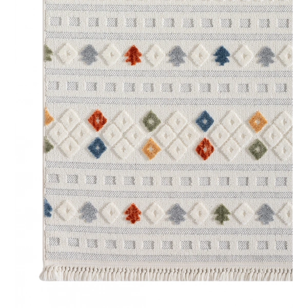 Seyran İbiza Koleksiyonu İskandinav Dekoratif Halı 151 Multi