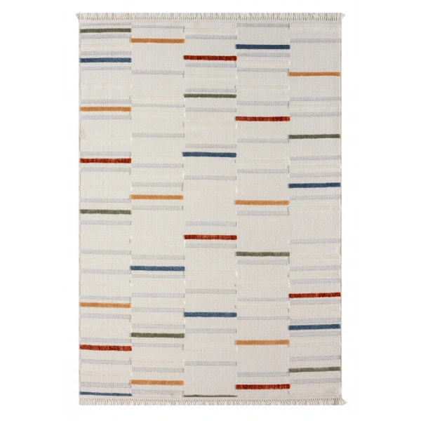 Seyran İbiza Koleksiyonu İskandinav Dekoratif Halı 152 Multi