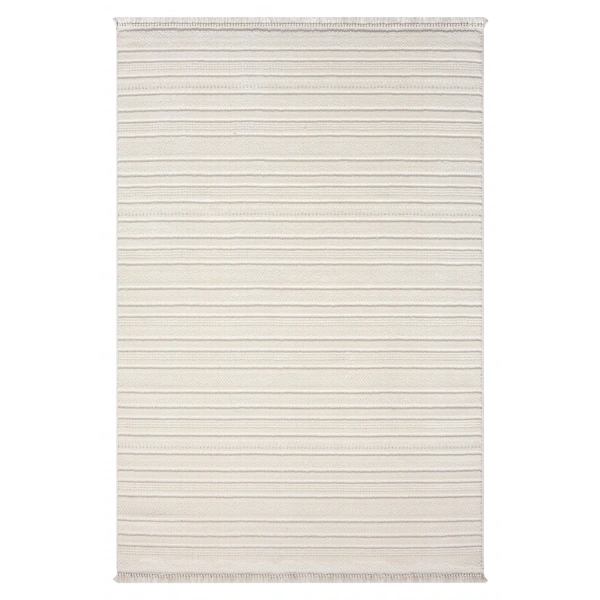 Seyran İbiza Koleksiyonu İskandinav Dekoratif Halı 154 Krem
