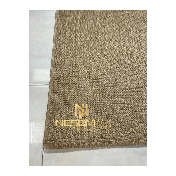 Seyran İndia 670 Bej Hav Toz Vermez Antibakteriyel Kolay Temizlenen Jüt Hasır Görünümlü Modrn Halı