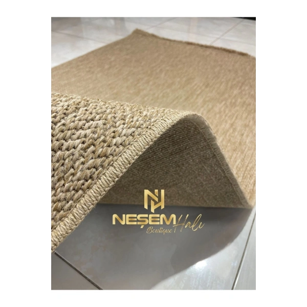 Seyran İndia 670 Bej Hav Toz Vermez Antibakteriyel Kolay Temizlenen Jüt Hasır Görünümlü Modrn Halı