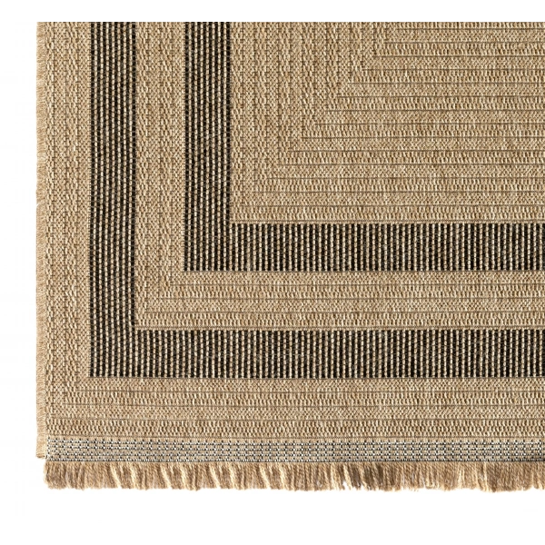 Seyran İndia Koleksiyonu Jüt Dokuma Natural Halı 668 Siyah