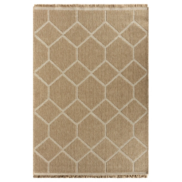 Seyran İndia Koleksiyonu Jüt Dokuma Natural Halı 669 Beyaz