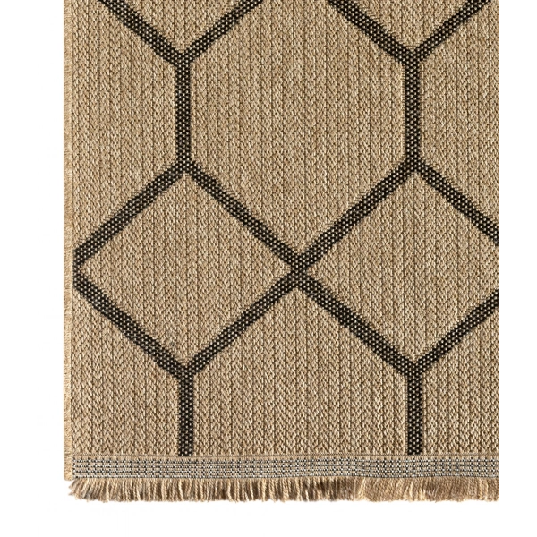Seyran İndia Koleksiyonu Jüt Dokuma Natural Halı 669 Siyah
