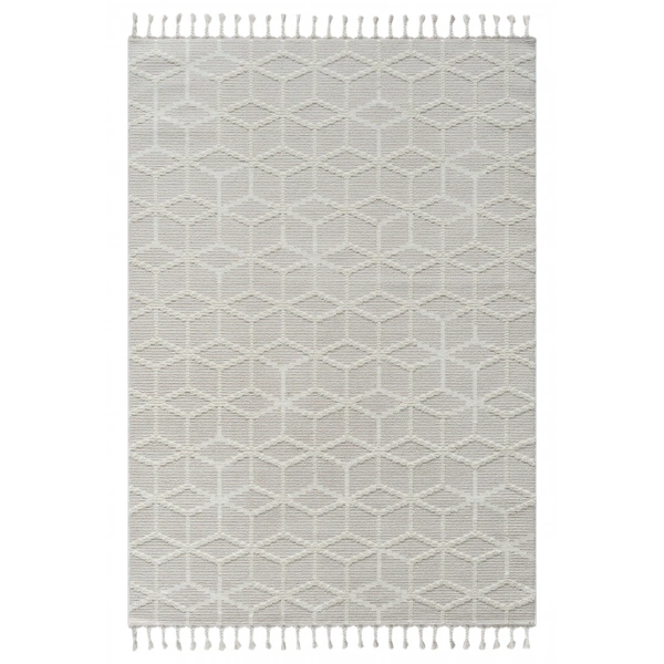 Seyran Magic Koleksiyonu Örgü Saçak Dekoratif Halı 1101 Bej